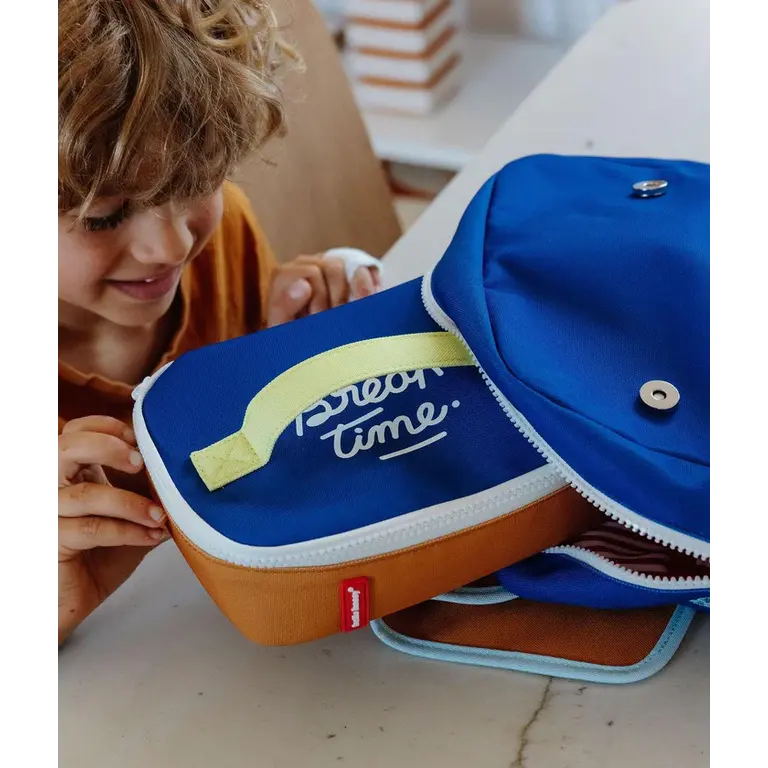 Hello Hossy  HELLO HOSSY isotherm lunchzakje kind Mini Blue Canyon blauw geïsoleerd lunchtasje