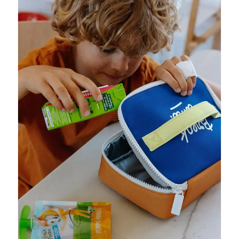 Hello Hossy  HELLO HOSSY isotherm lunchzakje kind Mini Blue Canyon blauw geïsoleerd lunchtasje
