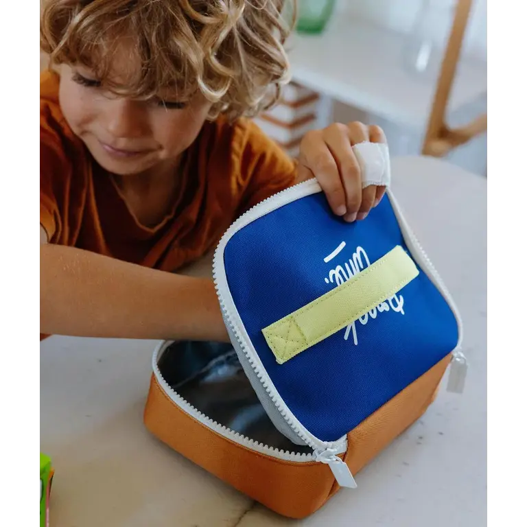 Hello Hossy  HELLO HOSSY isotherm lunchzakje kind Mini Blue Canyon blauw geïsoleerd lunchtasje