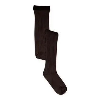 MP Denmark  Cotton Rib Tights | Dark Brown