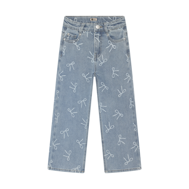 Daily7 Daily7 jeans spijkerbroek meisje Denim Wide Fit Bow (wijde pasvorm)