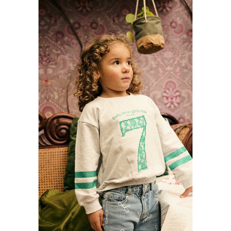 Daily7 Daily7 jeans spijkerbroek meisje Denim Wide Fit Bow (wijde pasvorm)
