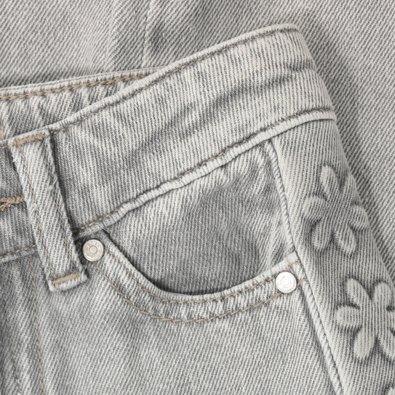 Daily7 Daily7 jeans spijkerbroek meisje Denim Wide Fit Embossing (wijde pasvorm)