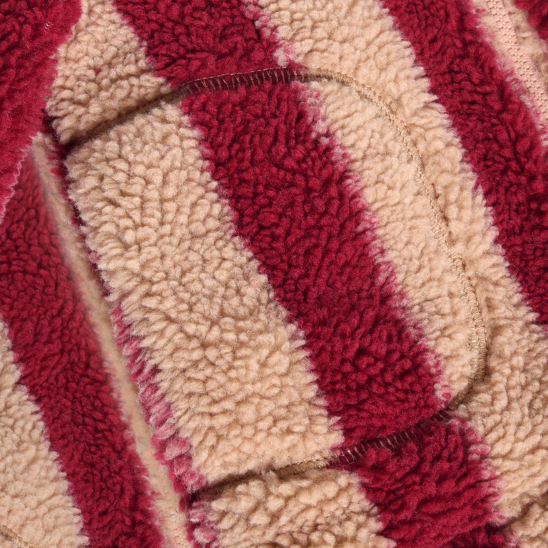 Daily7 Daily7 teddy jas jongen rood gestreept Teddy Jacket Striped Rythmic Red