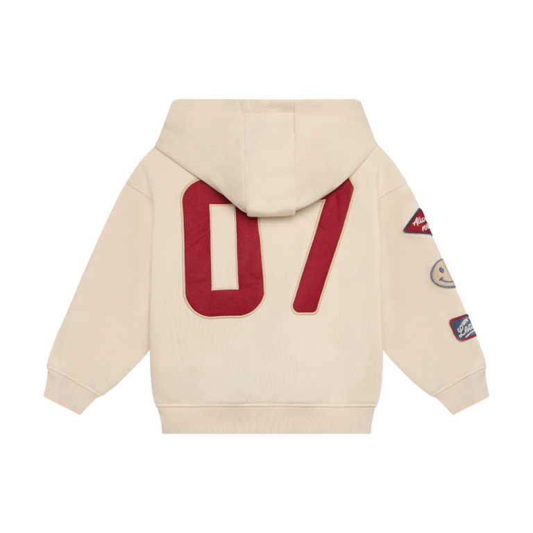Daily7 Daily7 oversized hoodie jongen Oversized Hoodie Badges Sandshells (zand)