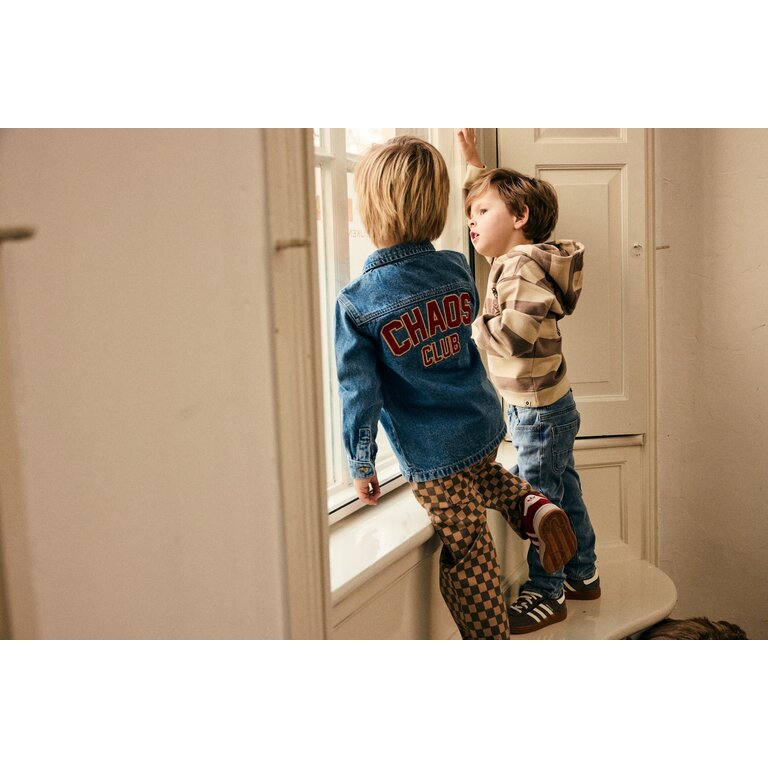 Daily7 Daily7 denim overhemd jongen longsleeve Medium Denim (middelblauw denim)