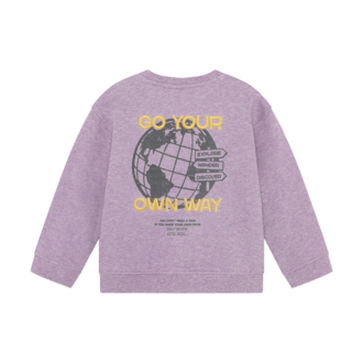 Daily7 Oversized Sweater Backprint | Purple Melange