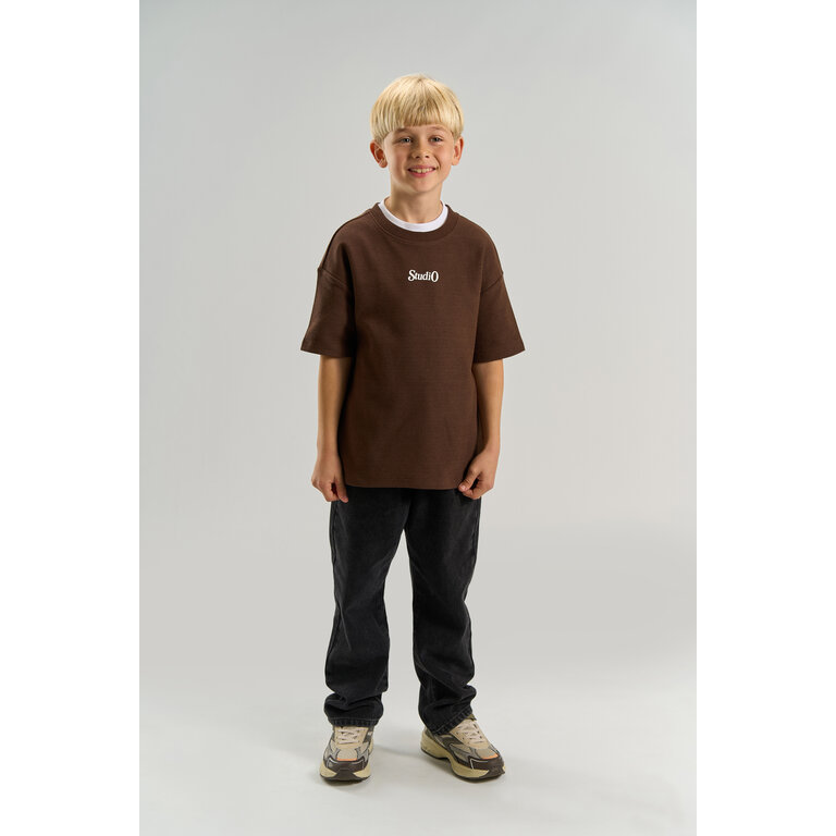 The New THE NEW T-shirt jongen Varl OS Chestnut (kastanjebruin)