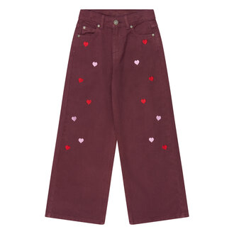 The New Valentine | Wide Fit Jeans | Burgundy