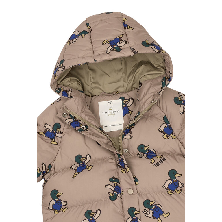 The New THE NEW puffer jas Uwe Taupe Gray (taupegrijs)