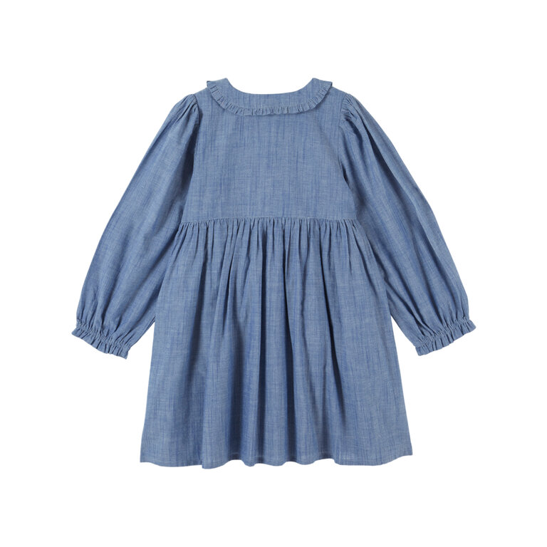 Emile et Ida EMILE ET IDA jurk meisje Smockée Chambray Chambray (lichtblauw)