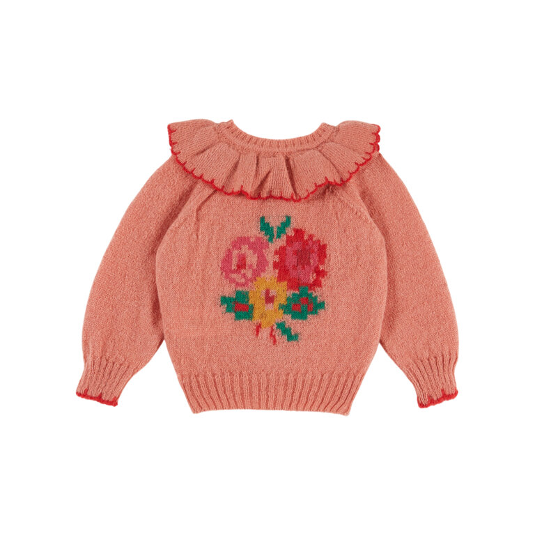 Emile et Ida EMILE ET IDA vest meisje Jacquard Placé Blush (lichtroze)