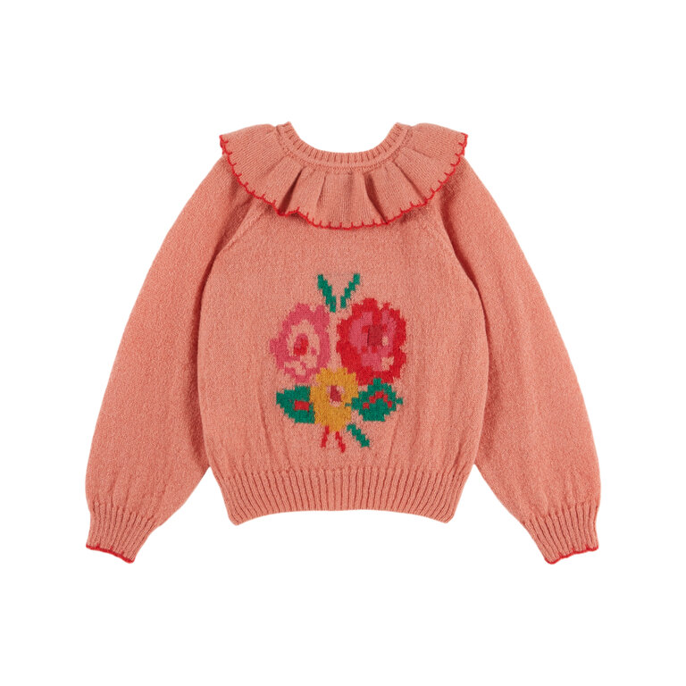 Emile et Ida EMILE ET IDA vest meisje Jacquard Placé Blush (lichtroze)