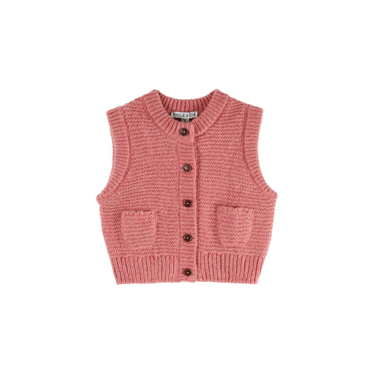 Emile et Ida EMILE ET IDA bodywarmer meisje Sans Manches Doudou Blush (lichtroze)