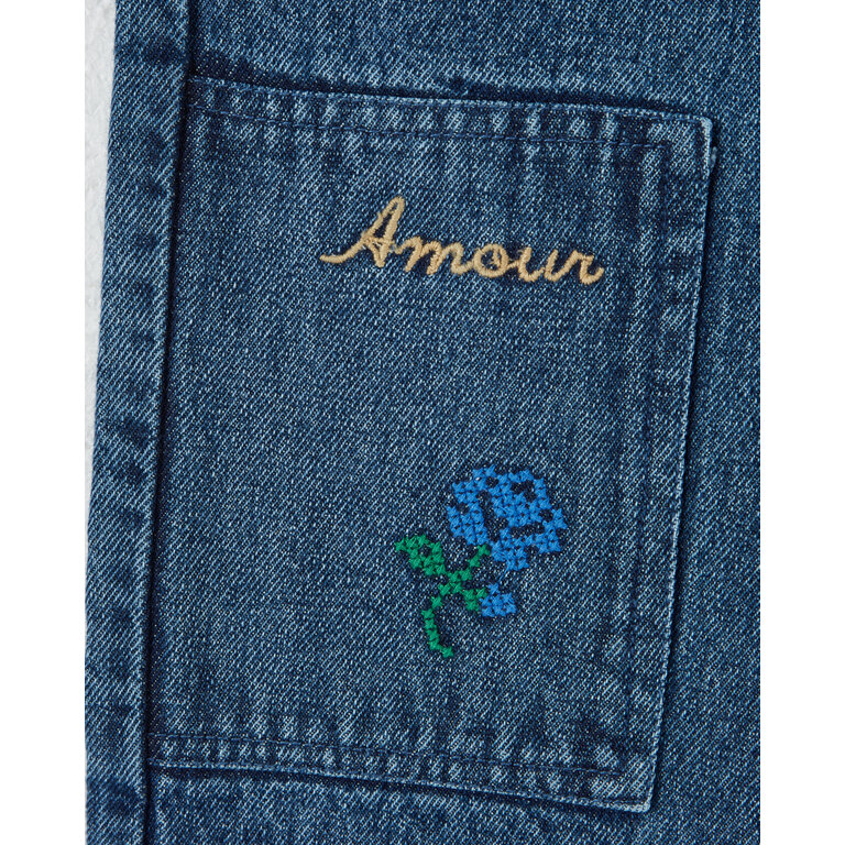 Emile et Ida EMILE ET IDA broek meisje Denim Brodé Denim