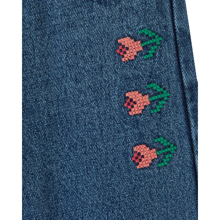 Emile et Ida EMILE ET IDA broek meisje Denim Brodé Denim