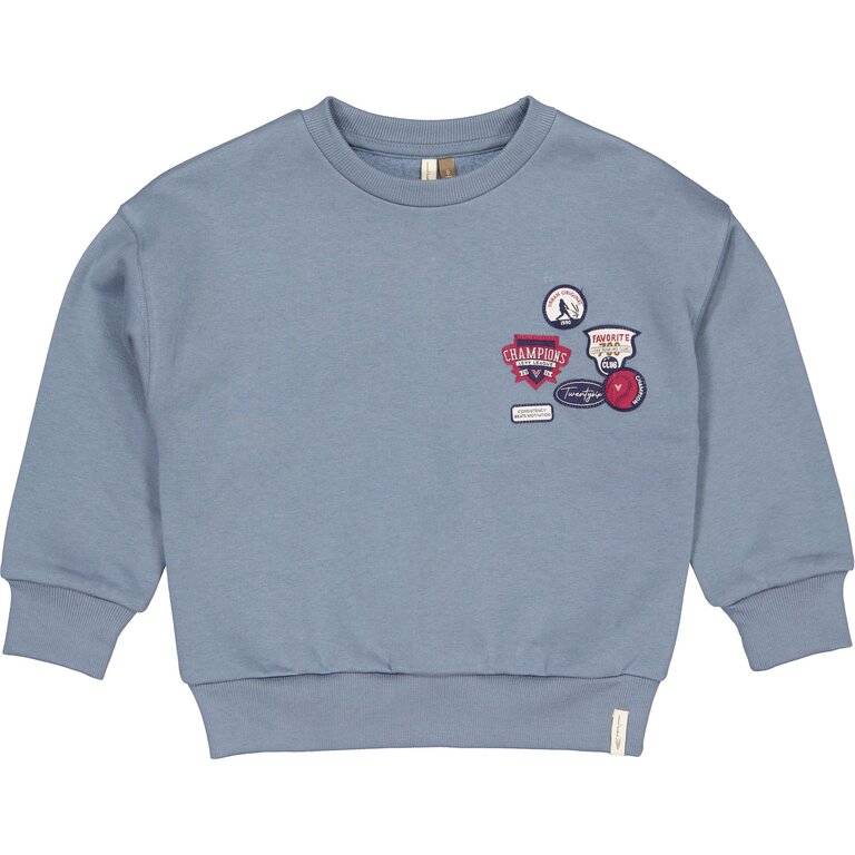 Levv LEVV sweater jongen Dawson Mid Blue (middelblauw)