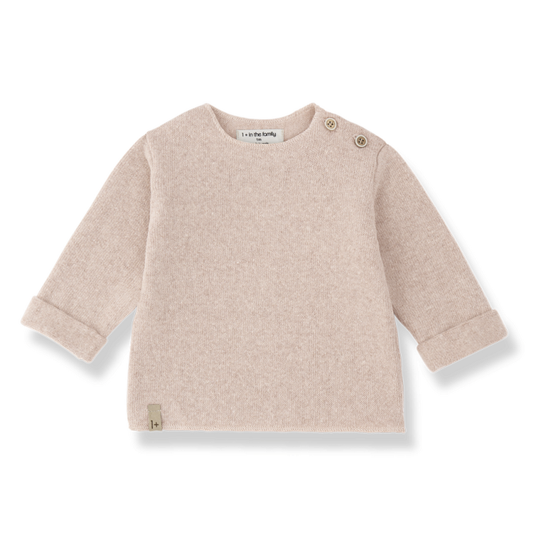 1+ in the family 1+ IN THE FAMILY T-shirt baby Carcassonne Nude (lichtroze)