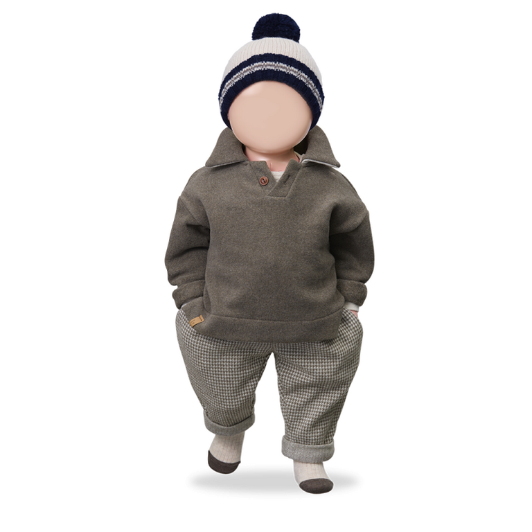 1+ in the family 1+ IN THE FAMILY sweater Monterosso Dark Taupe (donkertaupe)