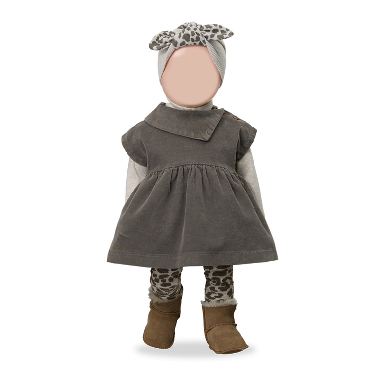 1+ in the family 1+ IN THE FAMILY jurk baby Aosta Dark Taupe (donkertaupe)