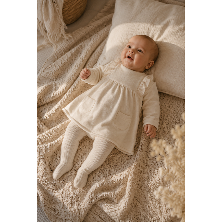 1+ in the family 1+ IN THE FAMILY legging baby Ayara Ecru