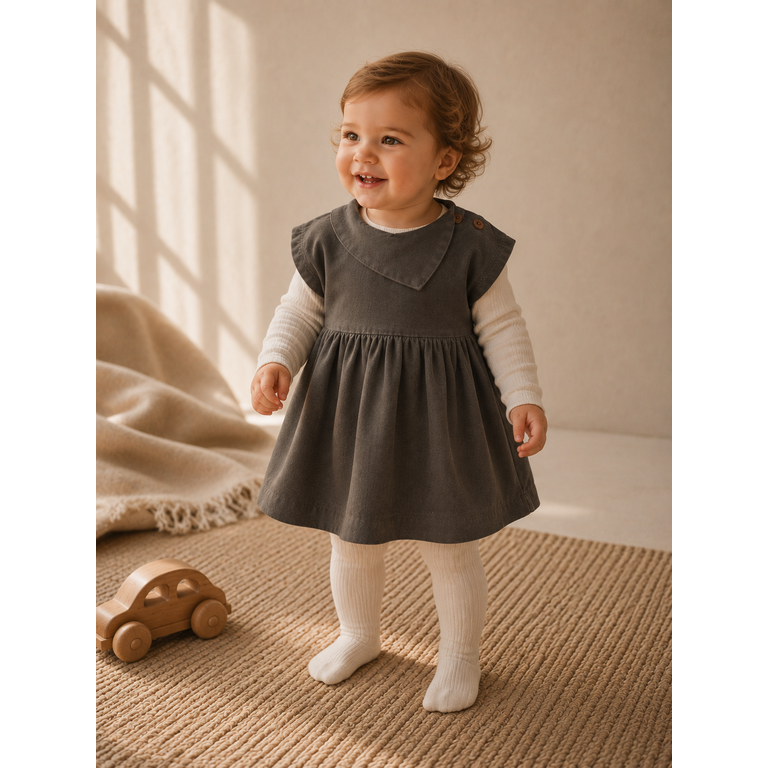 1+ in the family 1+ IN THE FAMILY jurk baby Aosta Dark Taupe (donkertaupe)