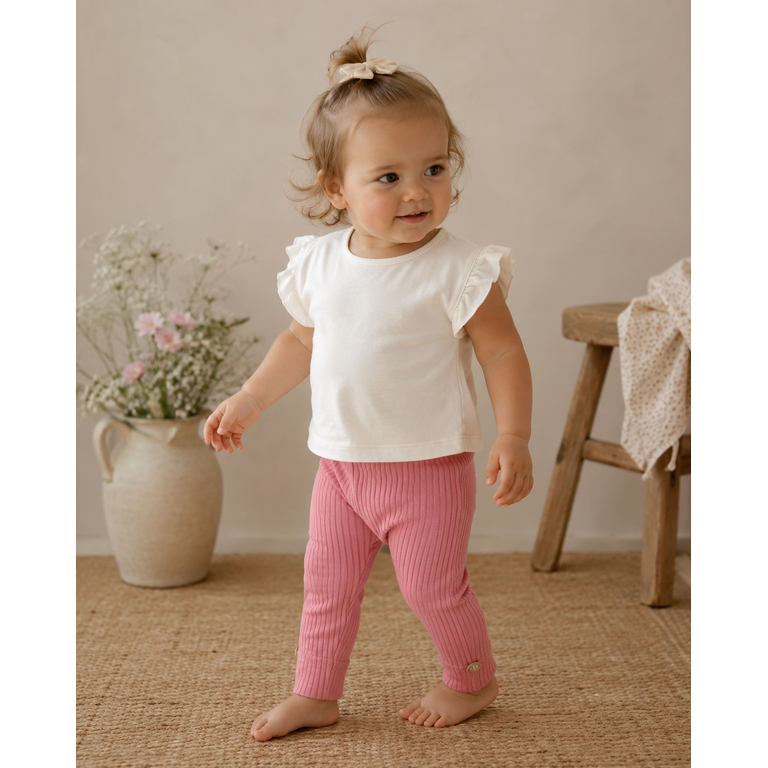 1+ in the family 1+ IN THE FAMILY legging baby Sina Strawberry roze broekje