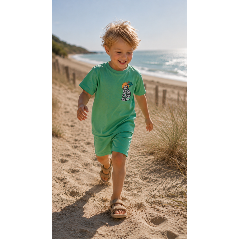The New The New shirt jongen Thomas Tee Creme De Menthe (lichtgroen)