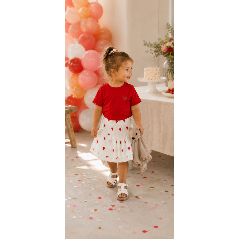 Labo de Colores LABO DE COLORES T-shirt meisje Lyla Red rood