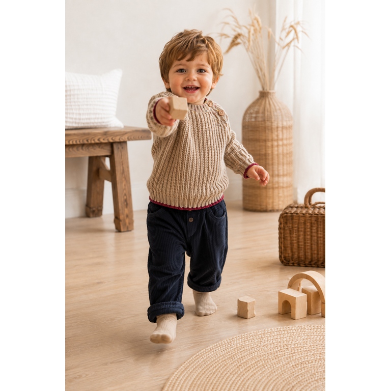 1+ in the family 1+ IN THE FAMILY sweater Maligne Canapa (taupe melange)