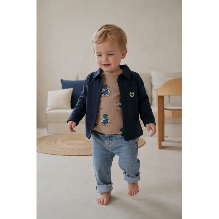 The New THE NEW sweater jongen Valdemar Taupe Gray (taupegrijs)
