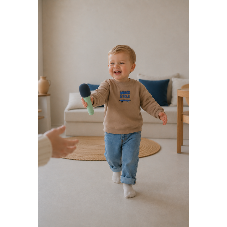 The New THE NEW sweater jongen Valino Taupe Gray (taupegrijs)