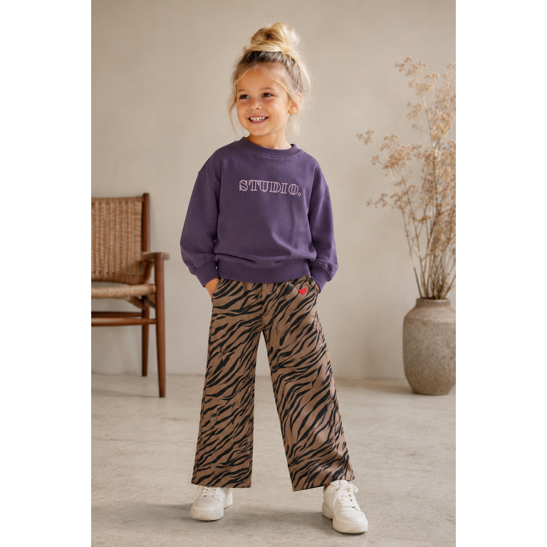The New THE NEW wide fit jeans meisje Vanya Taupe Gray (taupegrijs)