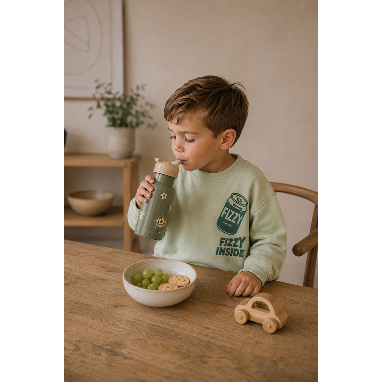 The New THE NEW sweater jongen Valentino Mineral Gray