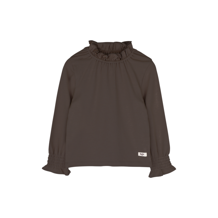Baje Studio BAJE longsleeve meisje Healy Brown Choco (chocoladebruin)