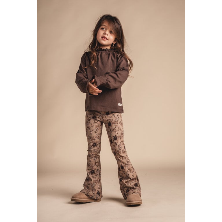 Baje Studio BAJE longsleeve meisje Healy Brown Choco (chocoladebruin)
