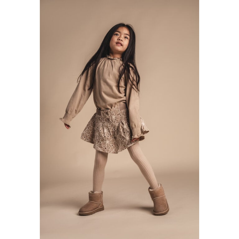 Baje Studio BAJE longsleeve meisje Healy Taupe Light (lichttaupe)