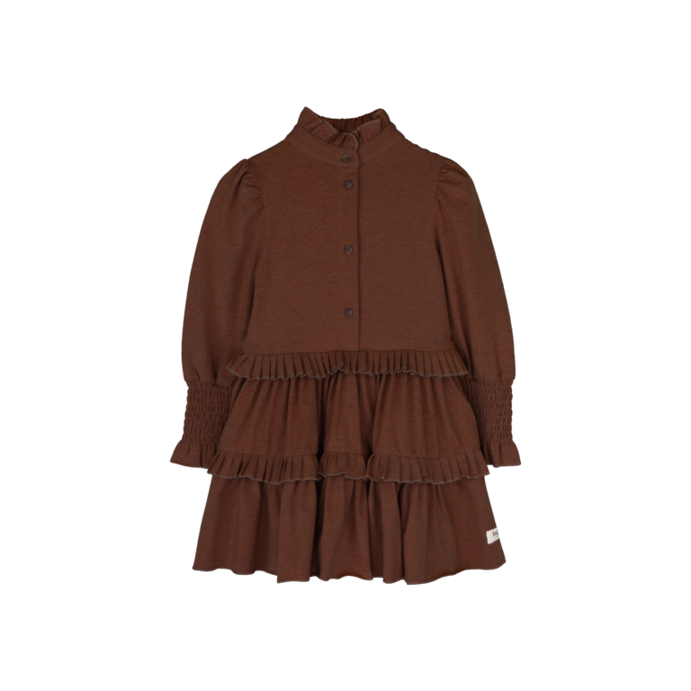Baje Studio BAJE jurk meisje Moule Copper Brown (koperbruin)