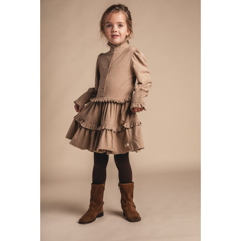 Baje Studio BAJE jurk meisje Moule Taupe Light (lichttaupe)