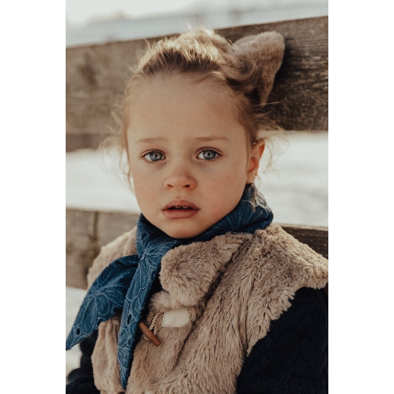 Baje Studio BAJE teddy gilet meisje Meddox Taupe Light (lichttaupe)
