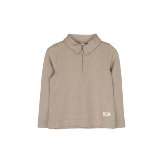 Baje Studio Ferry | Polo longsleeve | Taupe light