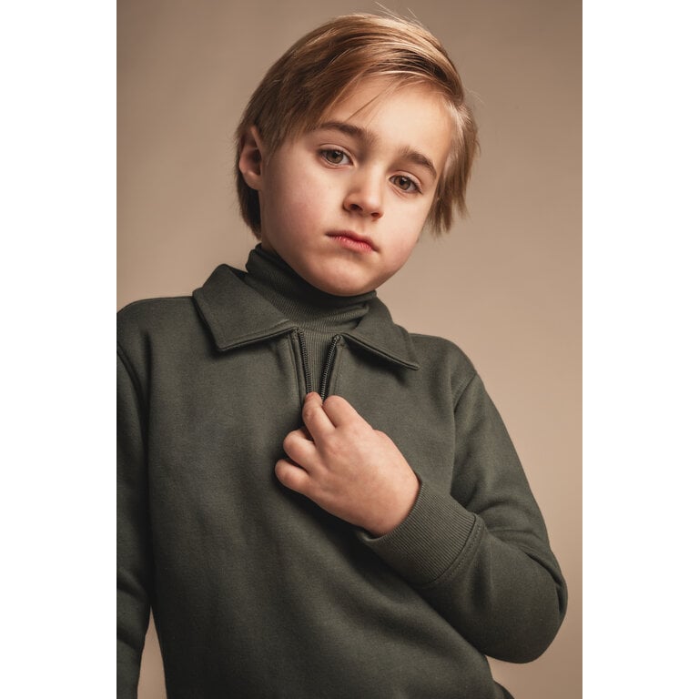 Baje Studio BAJE polo sweater jongen Cooper Green Agave (olijfgroen)