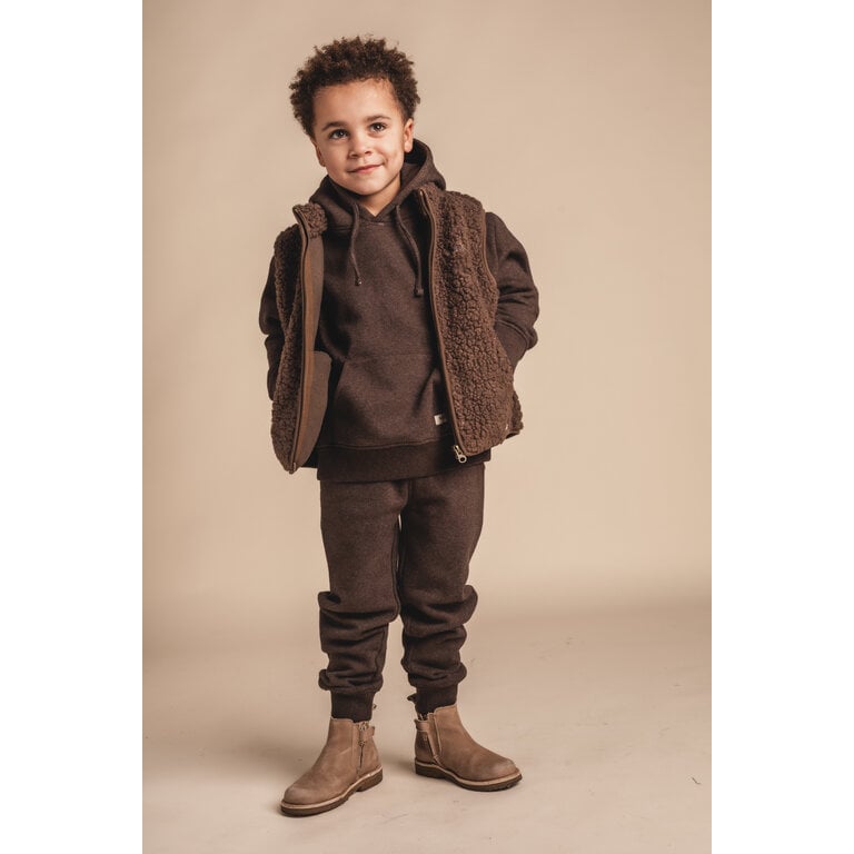 Baje Studio BAJE gebreide sweater jongen Moose Brown Choco (chocoladebruin)