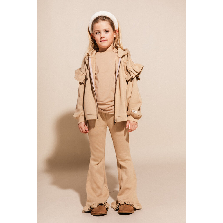 Labo de Colores LABO DE COLORES flared broek flare broek meisje Lexa Taupe