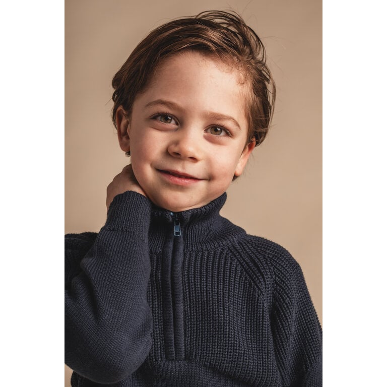 Baje Studio BAJE gebreide sweater jongen Seward Blue (donkerblauw)