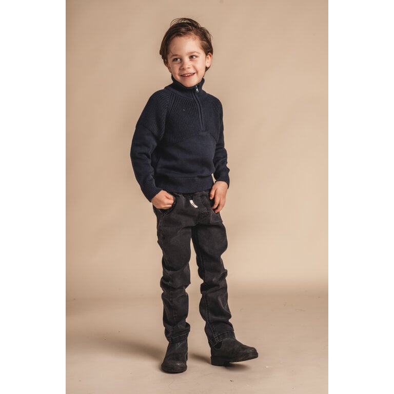 Baje Studio BAJE gebreide sweater jongen Seward Blue (donkerblauw)