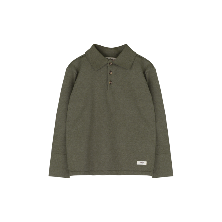Baje Studio BAJE polo longsleeve jongen Evans Green Agave (olijfgroen)