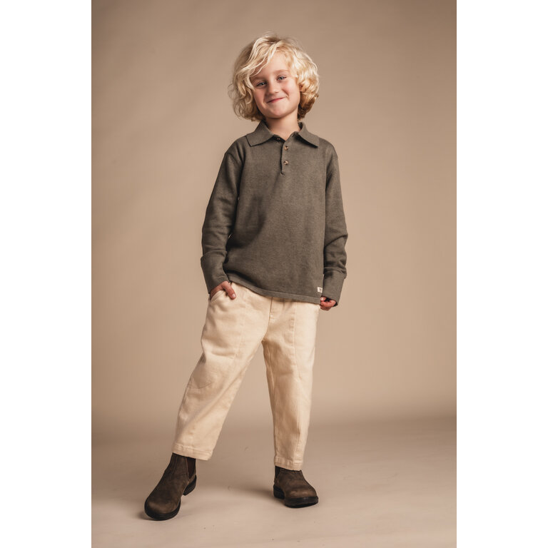 Baje Studio BAJE visgraat broek jongen Carth Taupe