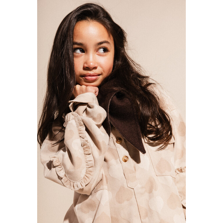 Labo de Colores LABO DE COLORES jurk dress meisje Lilia Taupe