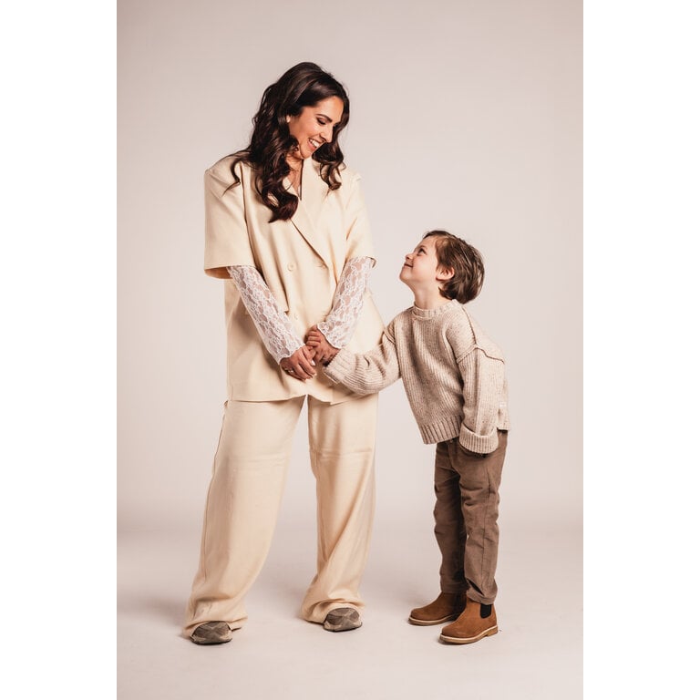 Baje Studio BAJE corduroy broek jongen Fos Taupe